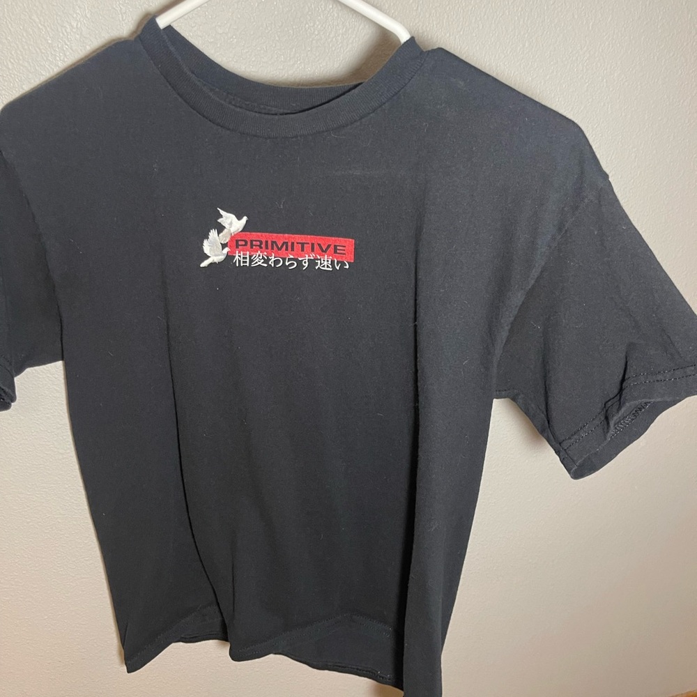 Primitive Black Tee with Red and White Accents